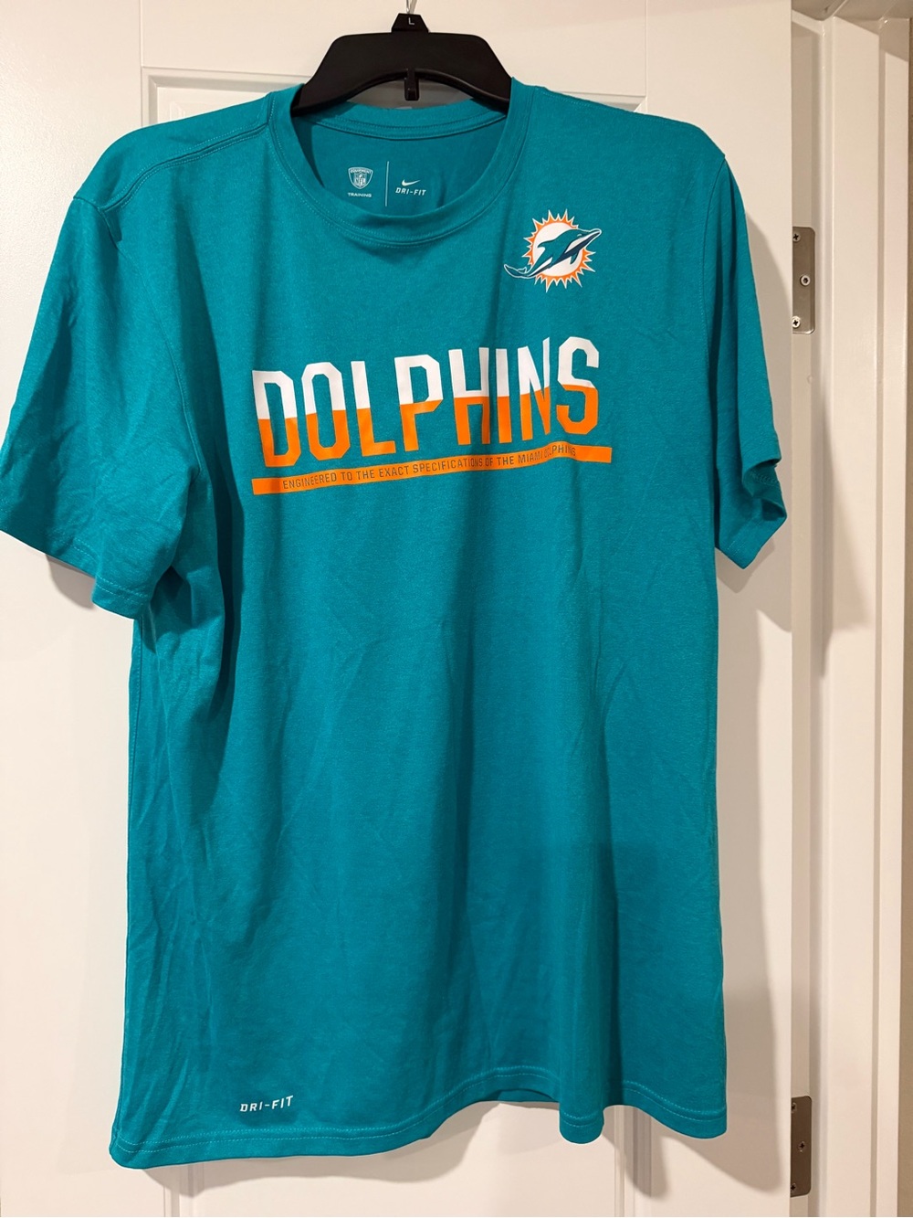 NFL Teal Miami Dolphins Short Sleeve Tee with Logo
